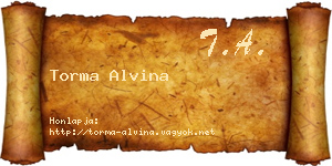 Torma Alvina névjegykártya
